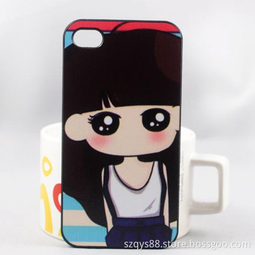 New Arrival Big Eye Cartoon Girl Print Case for iPhone4 4G for iPhone 4s Lovely Fashion Girl